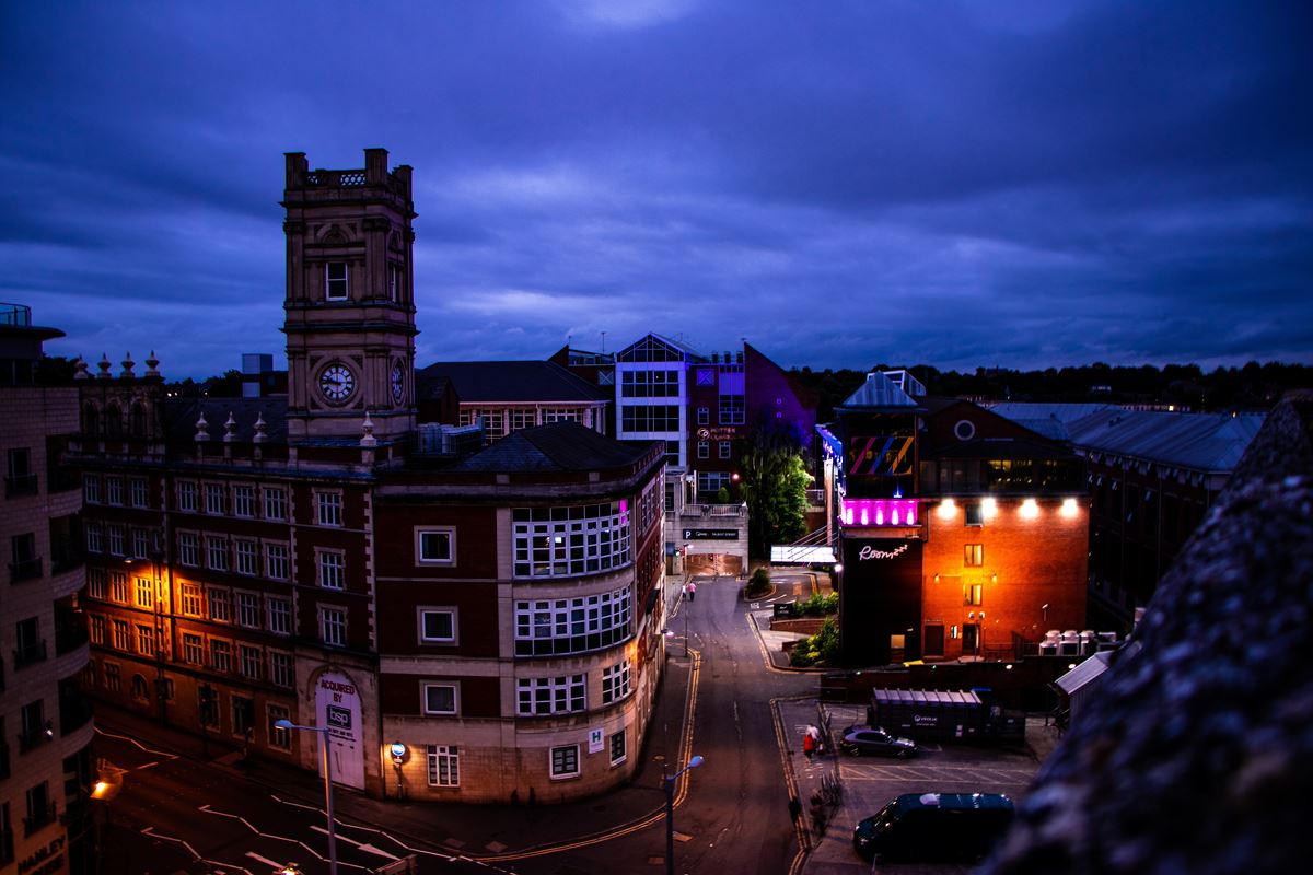 Nottingham at night